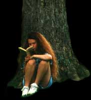 [Julia, book and tree]